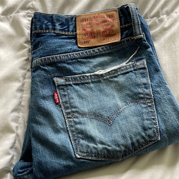 Levi’s 513 Men’s Slim Straight Medium Wash Jeans, Size 33x32 - Picture 12 of 15